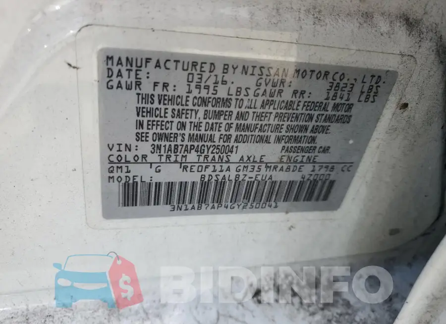 3N1AB7AP4GY250041 Photo# 12