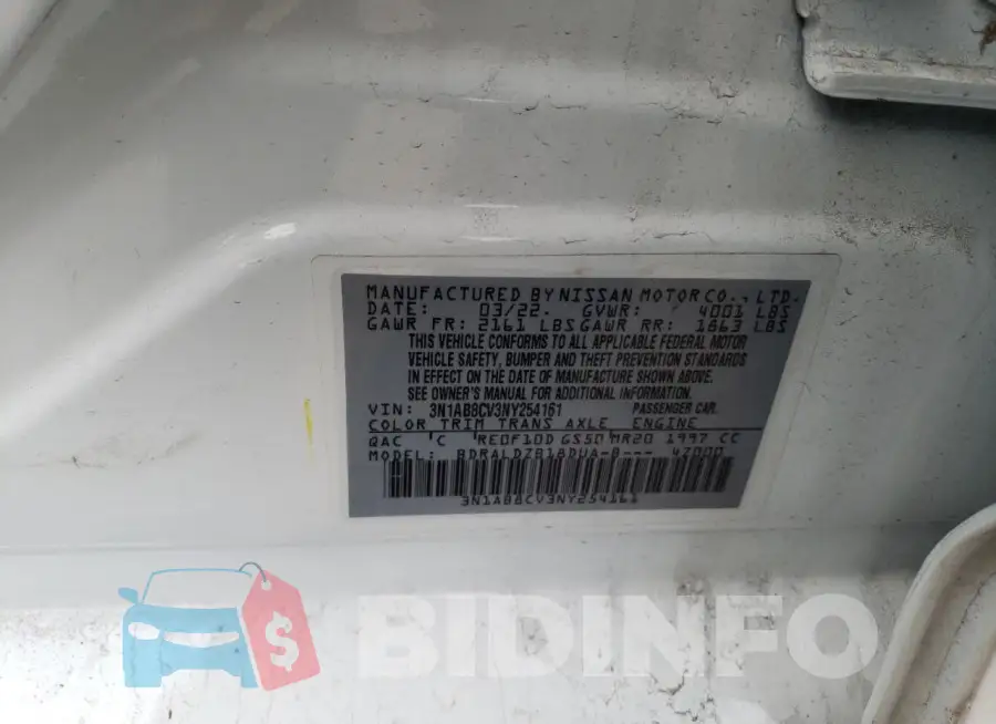 3N1AB8CV3NY254161 Photo# 12