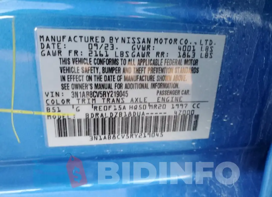 3N1AB8CV5RY219045 Photo# 12