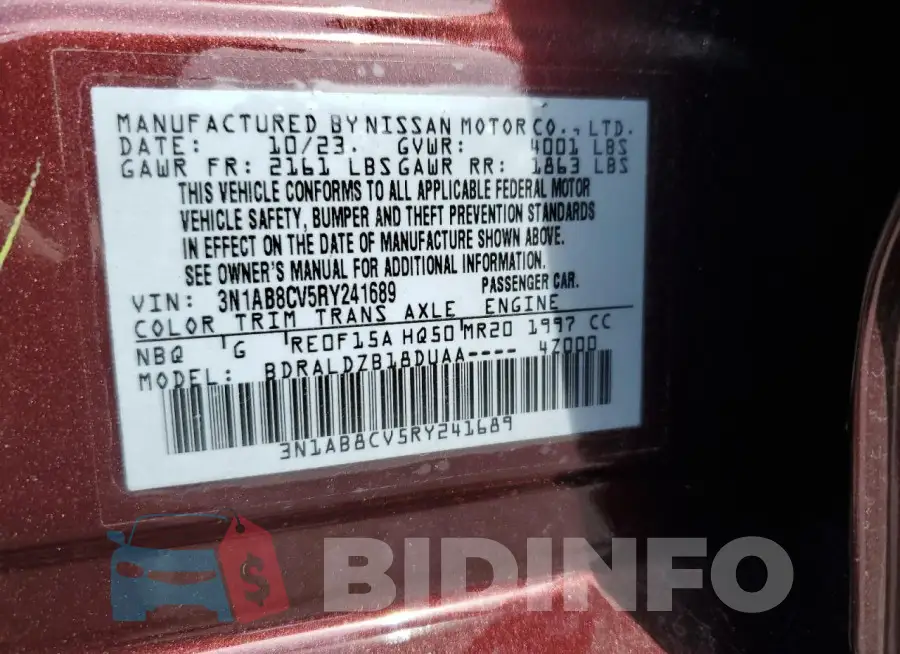 3N1AB8CV5RY241689 Photo# 12