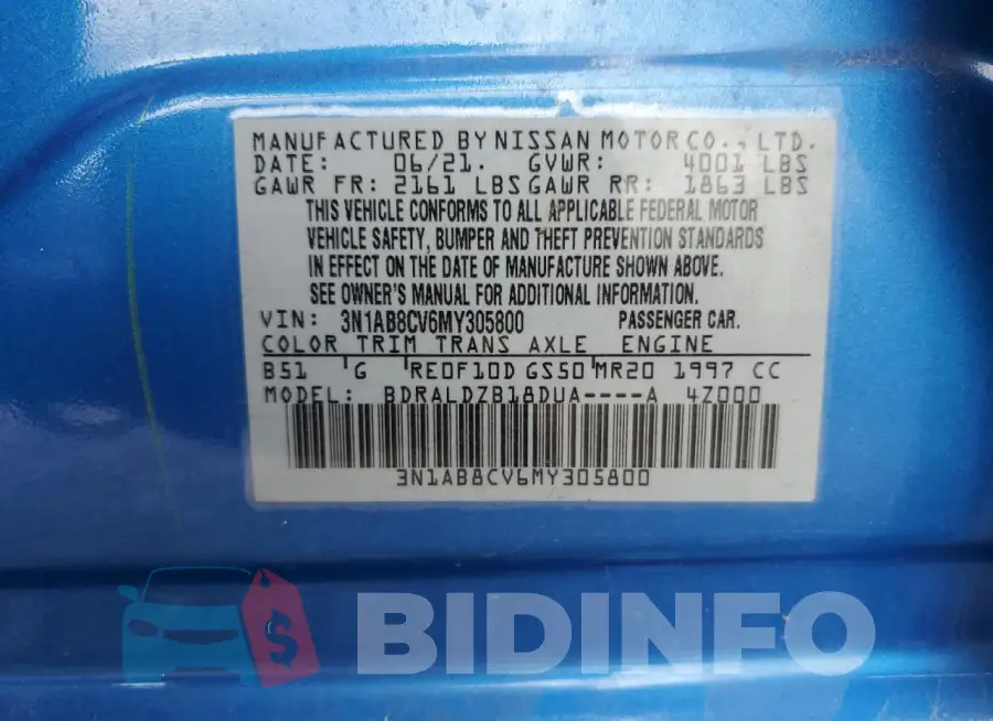 3N1AB8CV6MY305800 Photo# 13