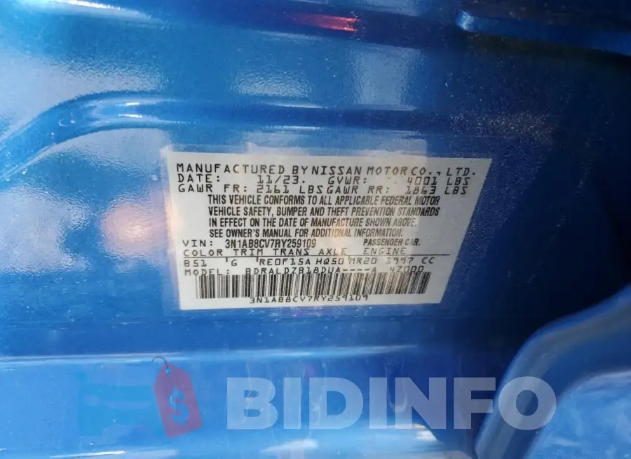 3N1AB8CV7RY259109 Photo# 12