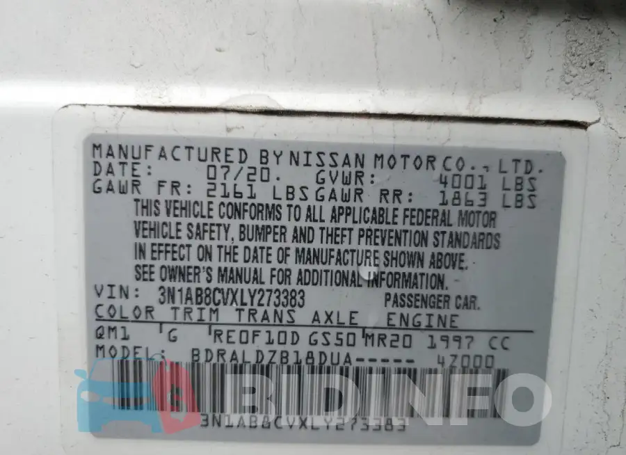 3N1AB8CVXLY273383 Photo# 13