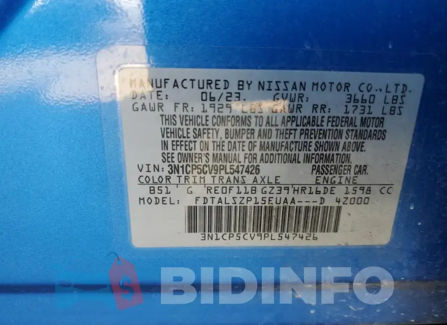 3N1CP5CV9PL547426 Photo# 13