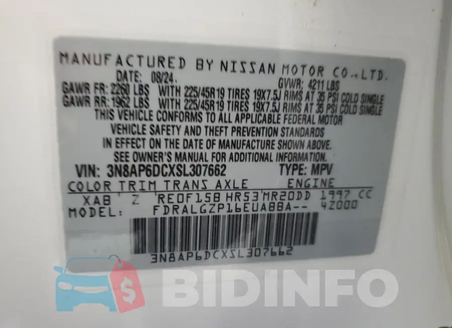3N8AP6DCXSL307662 Photo# 13