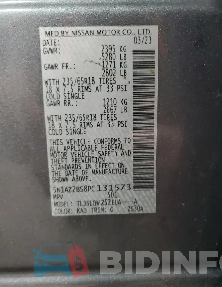 5N1AZ2BS8PC131573 Photo# 14