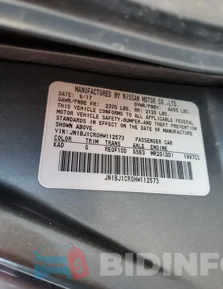JN1BJ1CR0HW112573 Photo# 14