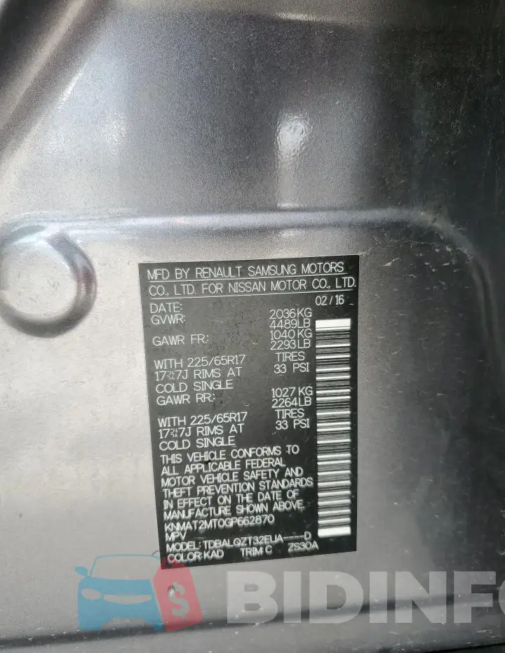 KNMAT2MT0GP662870 Photo# 13