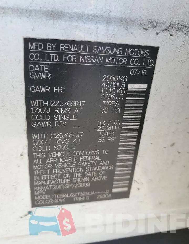 KNMAT2MT1GP723093 Photo# 12