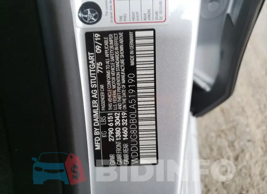 WDDUG8DB0LA519190 Photo# 12