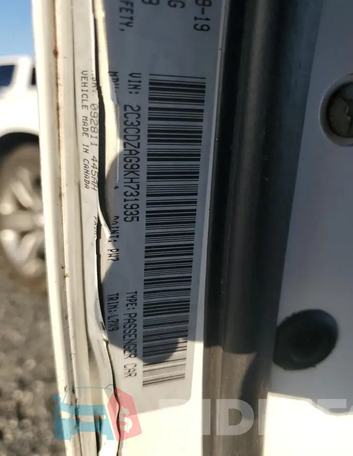 2C3CDZAG9KH731935 Photo# 12