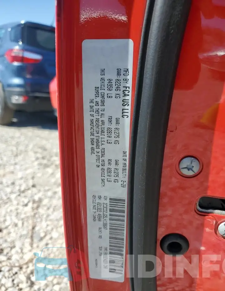 2C3CDZJG5LH138607 Photo# 12