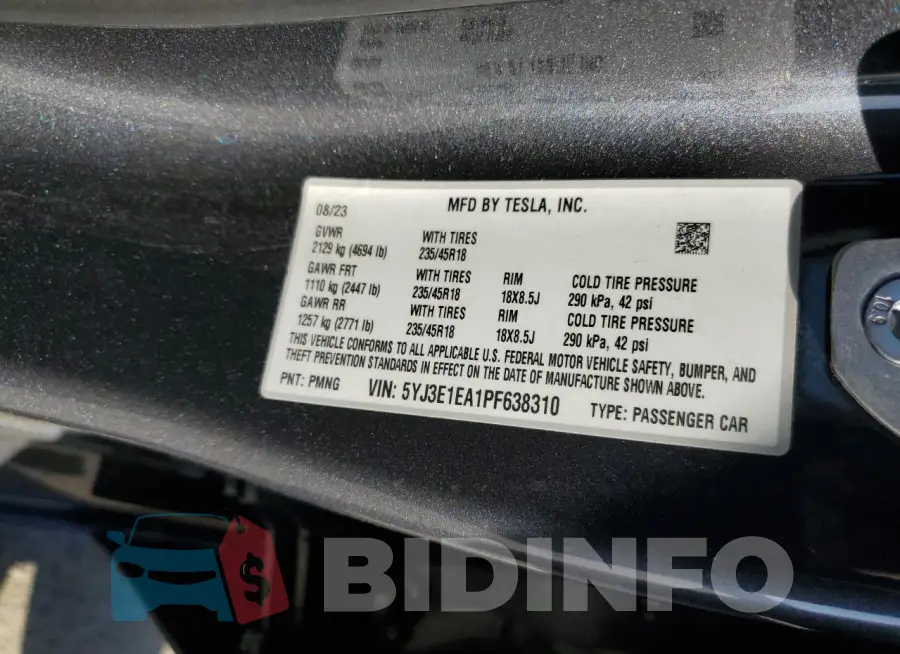 5YJ3E1EA1PF638310 Photo# 12