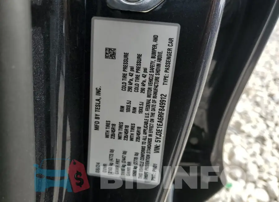 5YJ3E1EA6RF849912 Photo# 12