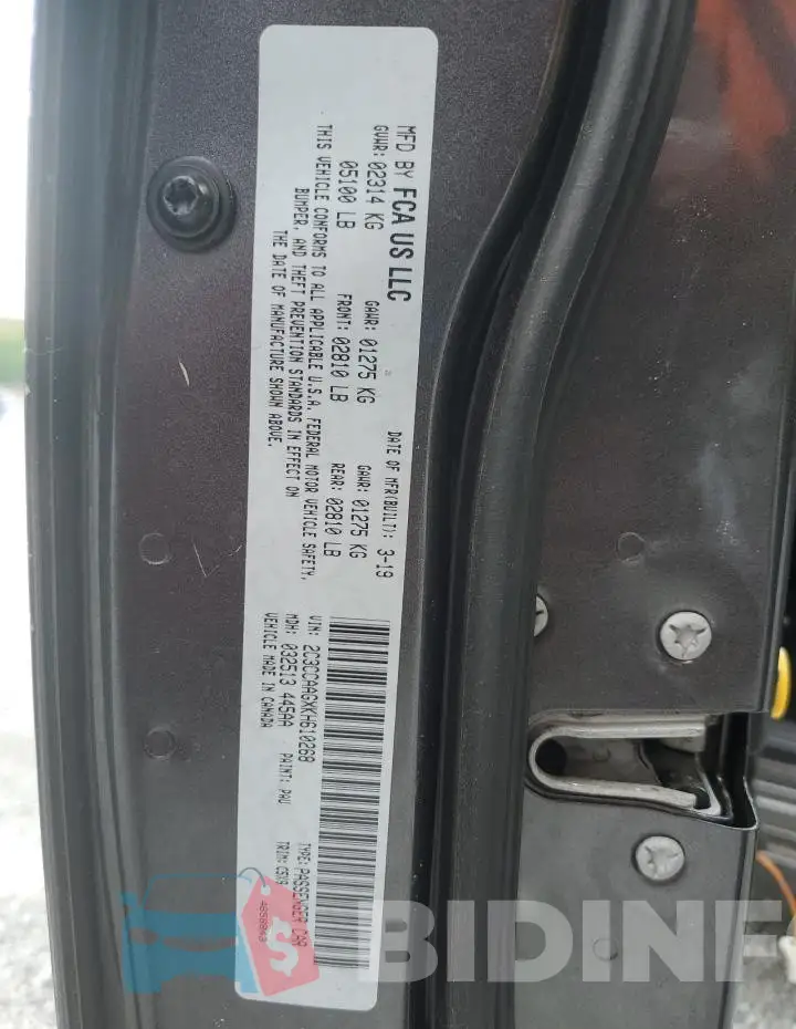 2C3CCAAGXKH610268 Photo# 12