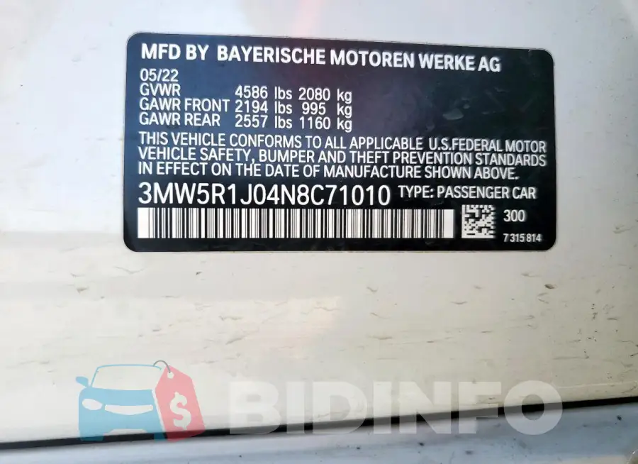 3MW5R1J04N8C71010 Photo# 12