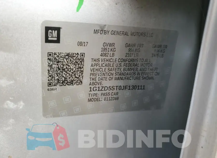 1G1ZD5ST0JF130111 Photo# 12