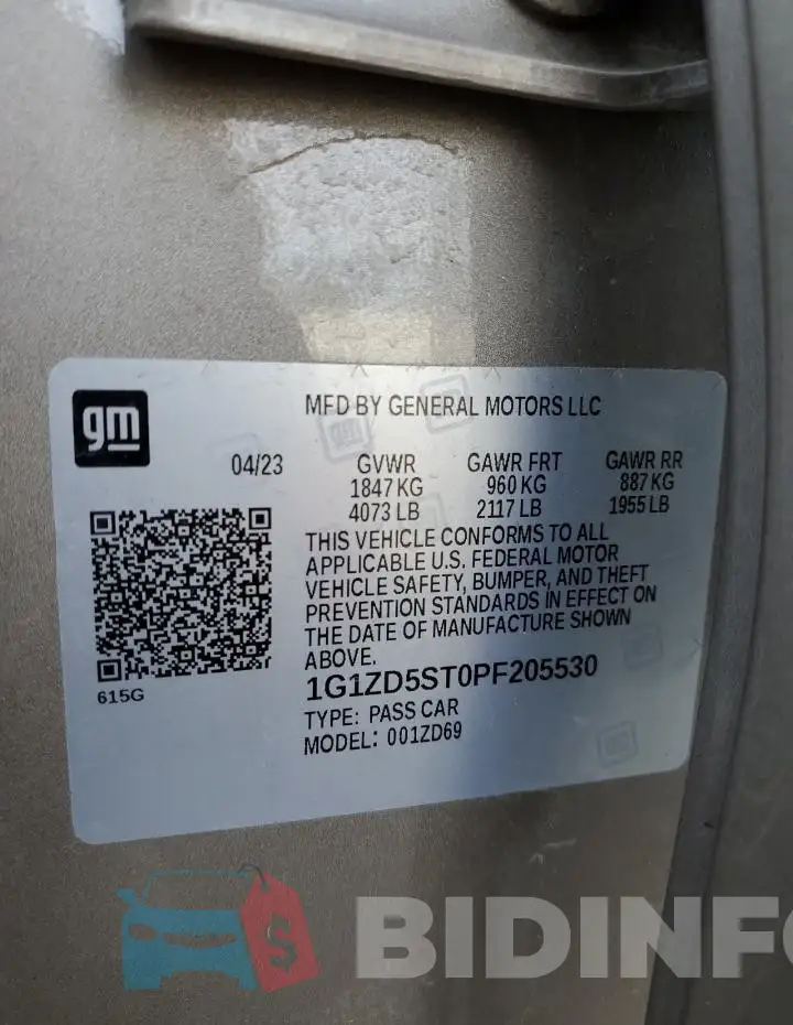 1G1ZD5ST0PF205530 Photo# 12
