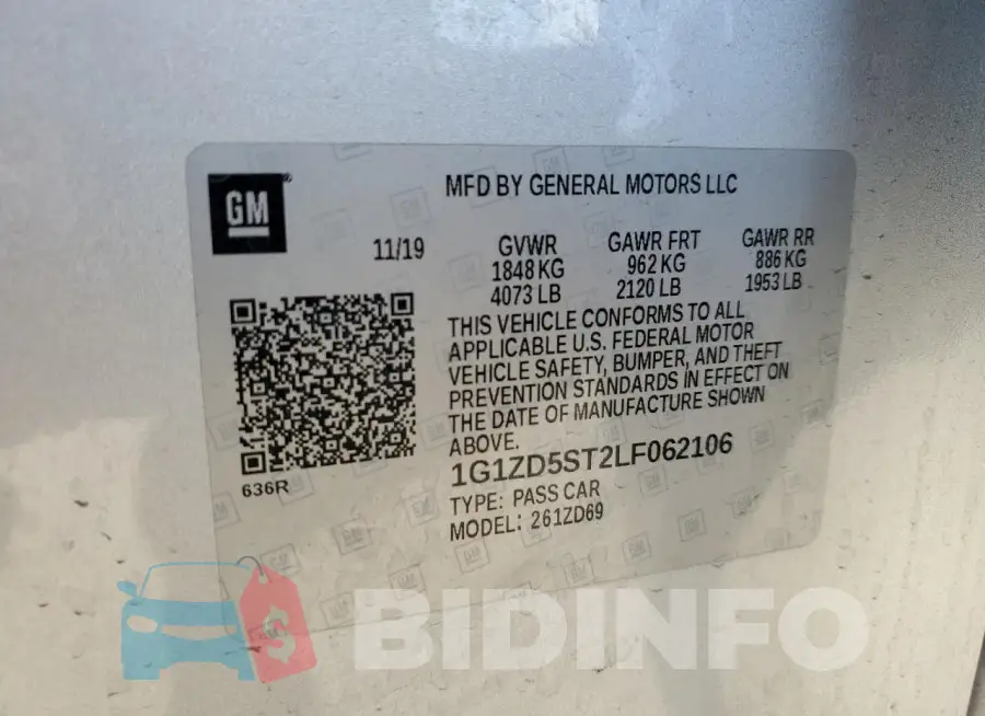 1G1ZD5ST2LF062106 Photo# 12