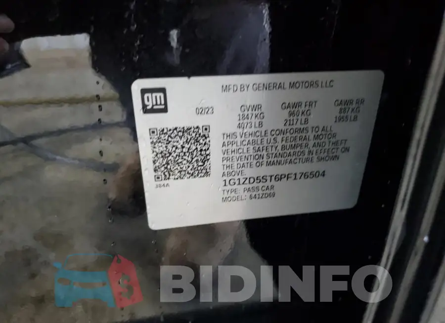 1G1ZD5ST6PF176504 Photo# 12