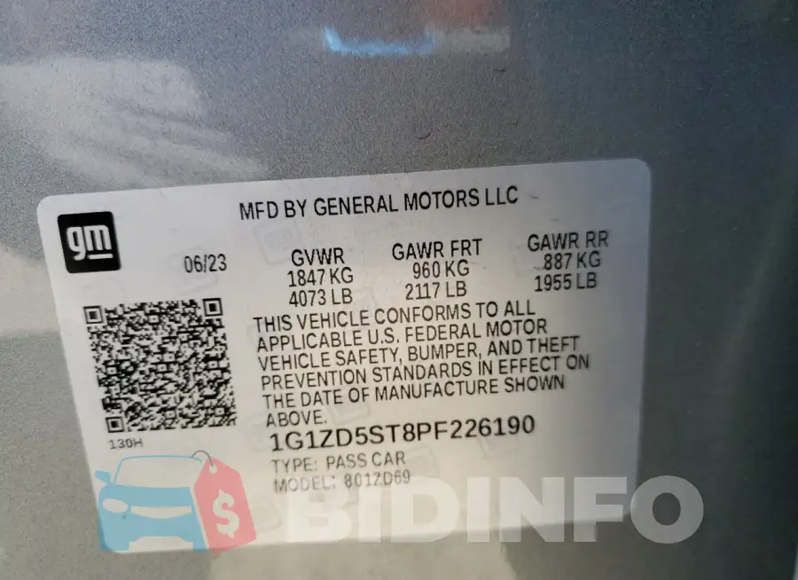 1G1ZD5ST8PF226190 Photo# 12