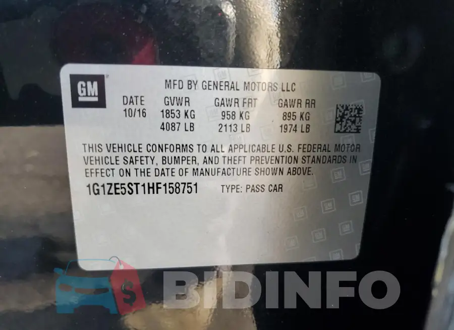 1G1ZE5ST1HF158751 Photo# 12