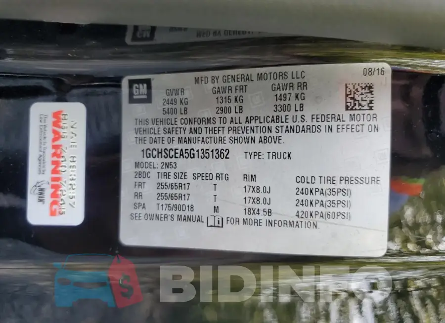 1GCHSCEA5G1351362 Photo# 12