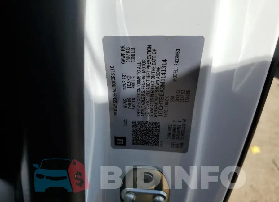 1GCHTBEA3M1141314 Photo# 12