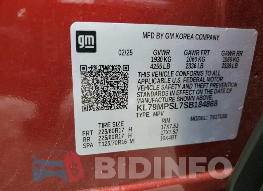 KL79MPSL7SB184868 Photo# 12