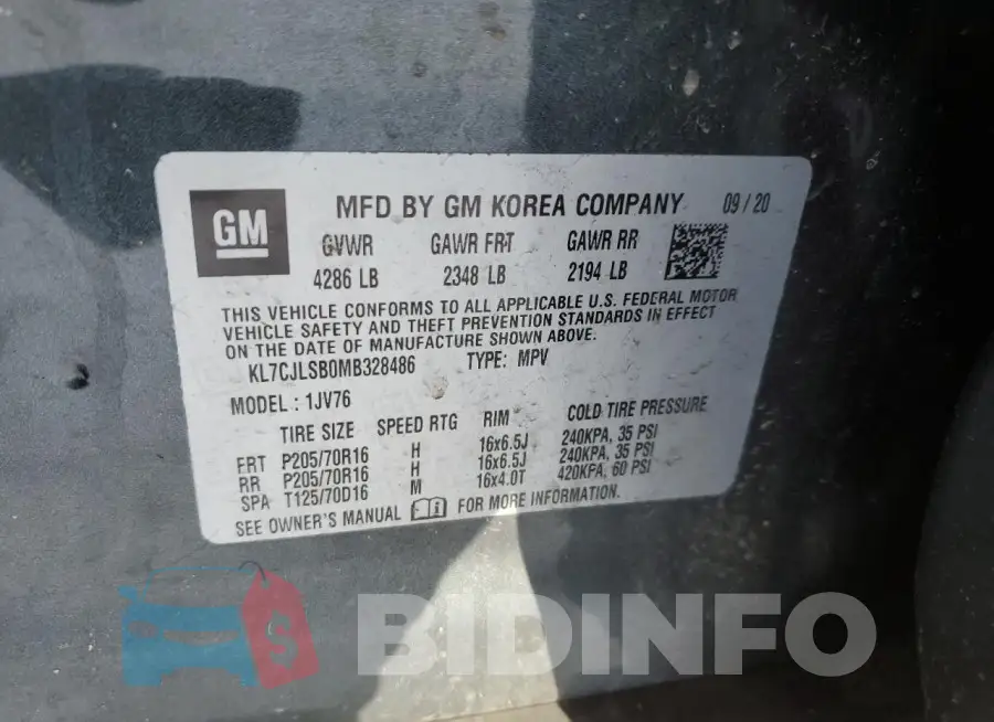 KL7CJLSB0MB328486 Photo# 13
