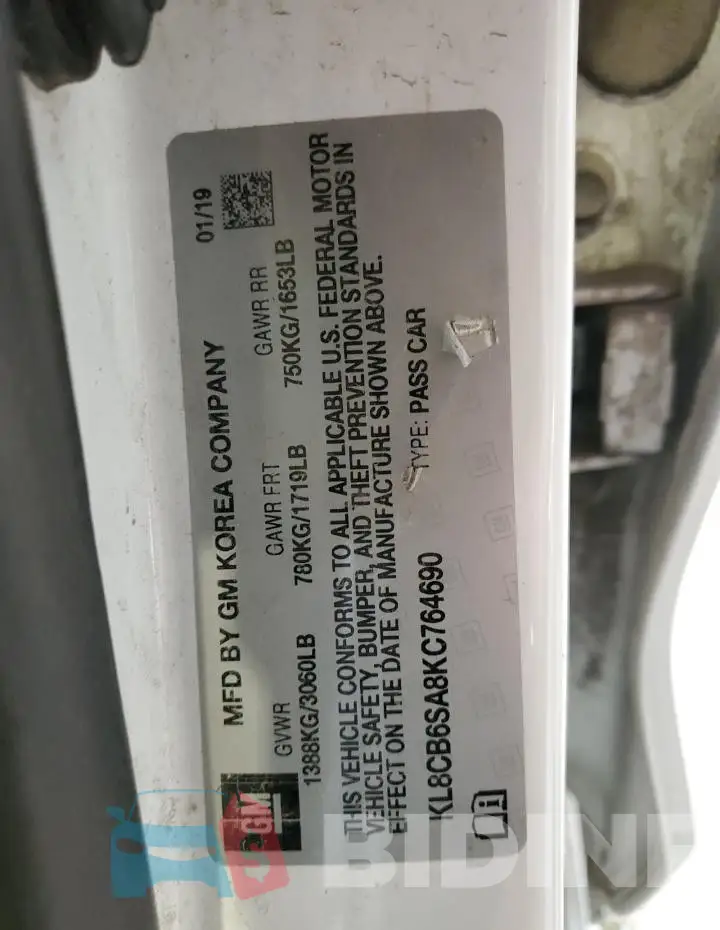 KL8CB6SA8KC764690 Photo# 13
