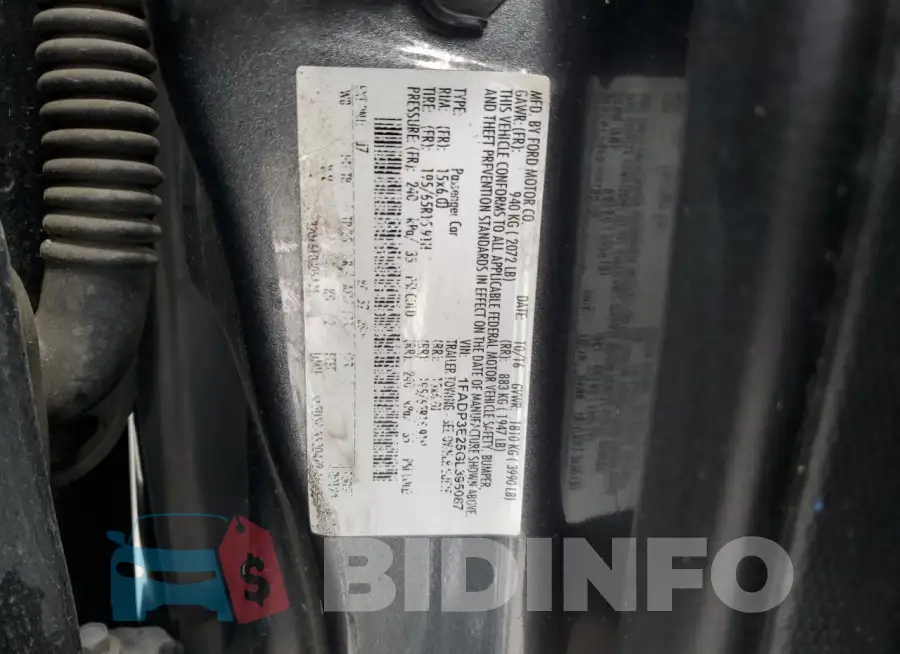 1FADP3E25GL395087 Photo# 12