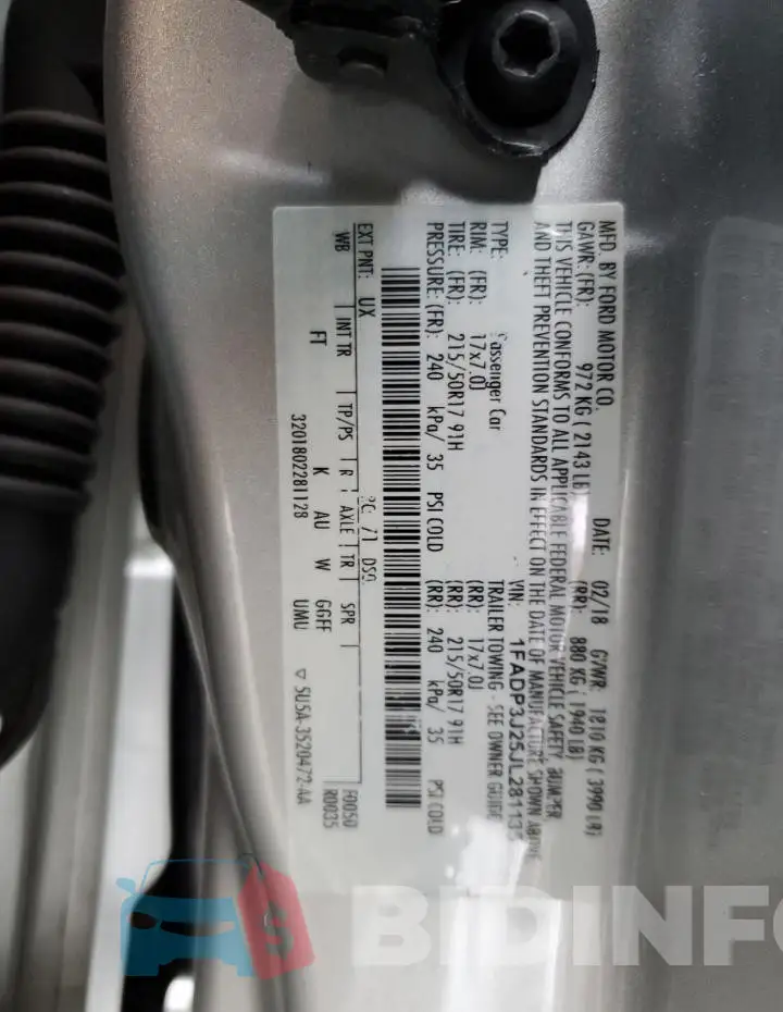 1FADP3J25JL281135 Photo# 12