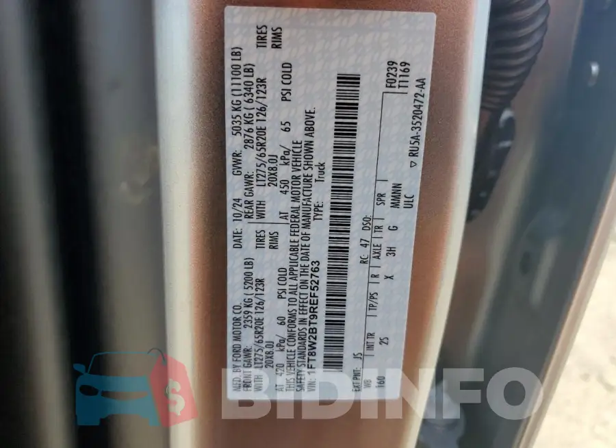 1FT8W2BT9REF52763 Photo# 12