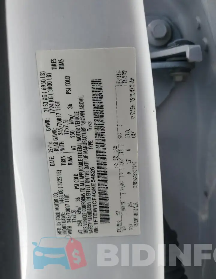 1FTEW1CF4GKE54826 Photo# 12
