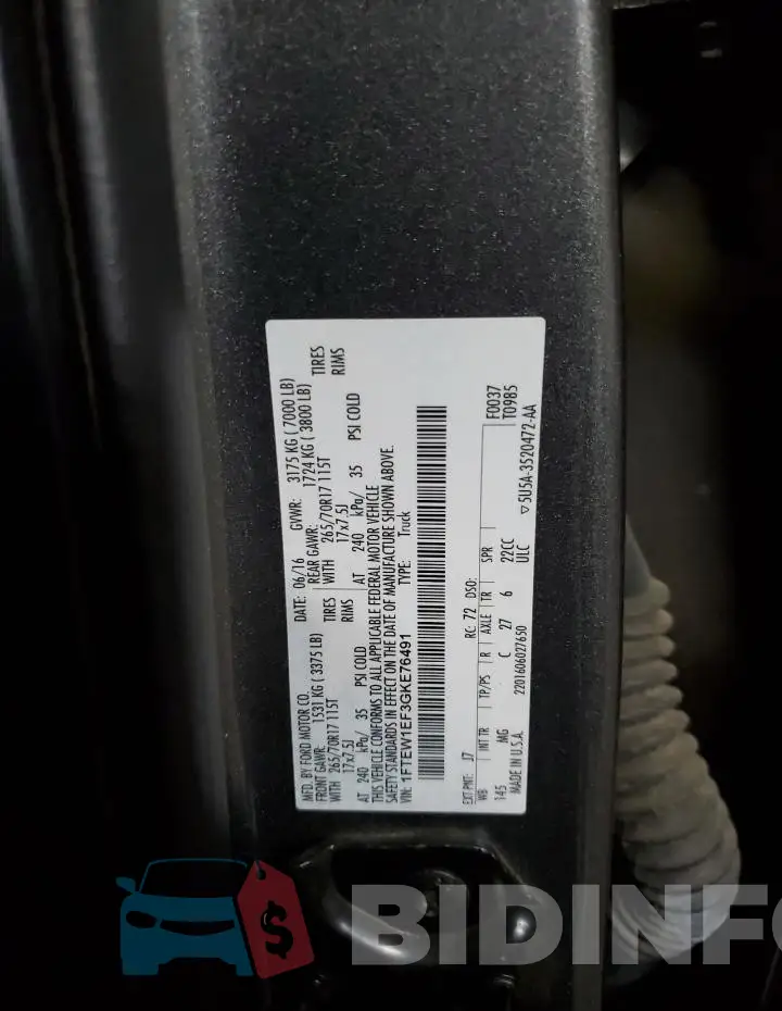 1FTEW1EF3GKE76491 Photo# 12