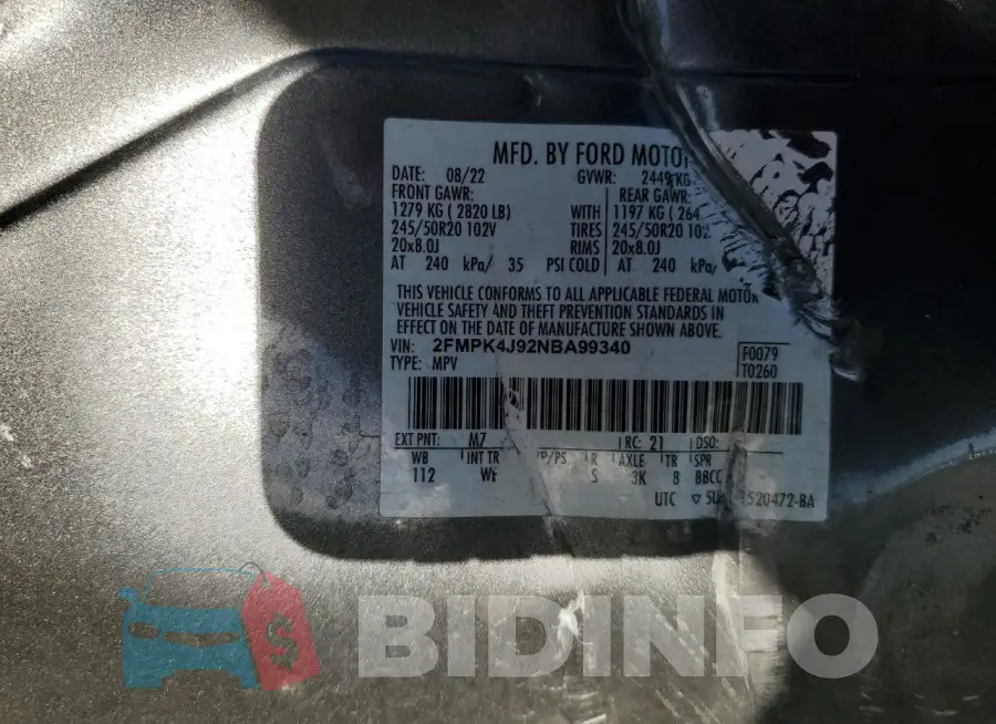 2FMPK4J92NBA99340 Photo# 13