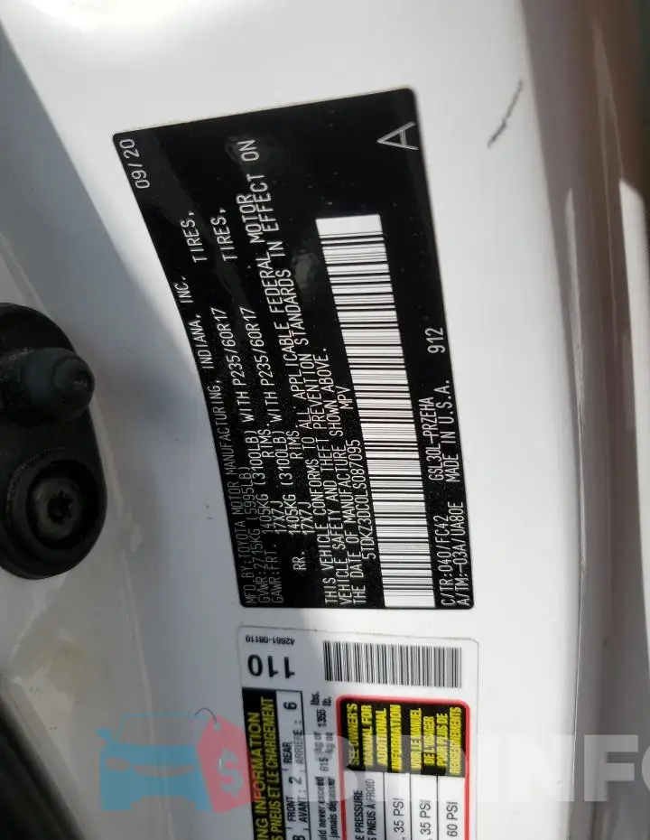 5TDKZ3DC0LS087095 Photo# 14