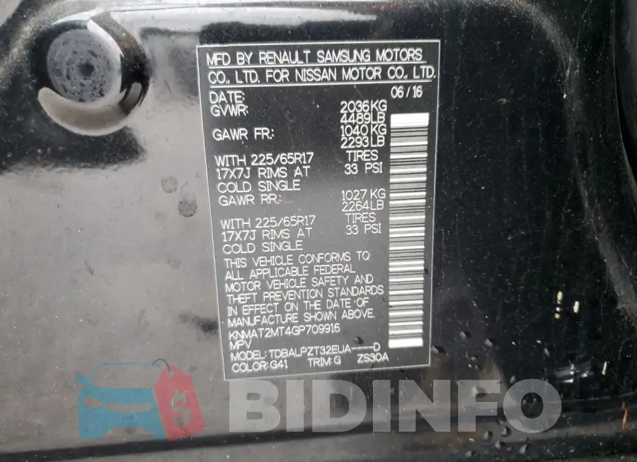 KNMAT2MT4GP709916 Photo# 13