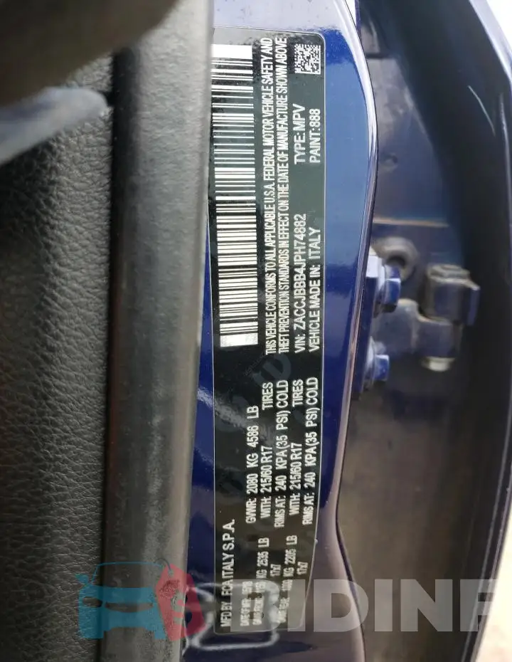 ZACCJBBB4JPH74882 Photo# 14