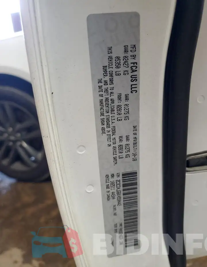 2C3CDXJG6KH550442 Photo# 12