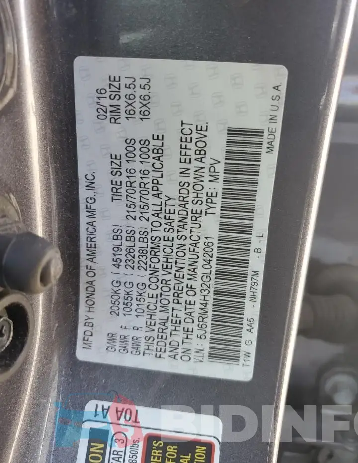 5J6RM4H32GL042061 Photo# 13