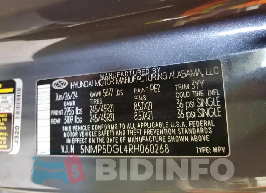 5NMP5DGL4RH060268 Photo# 13