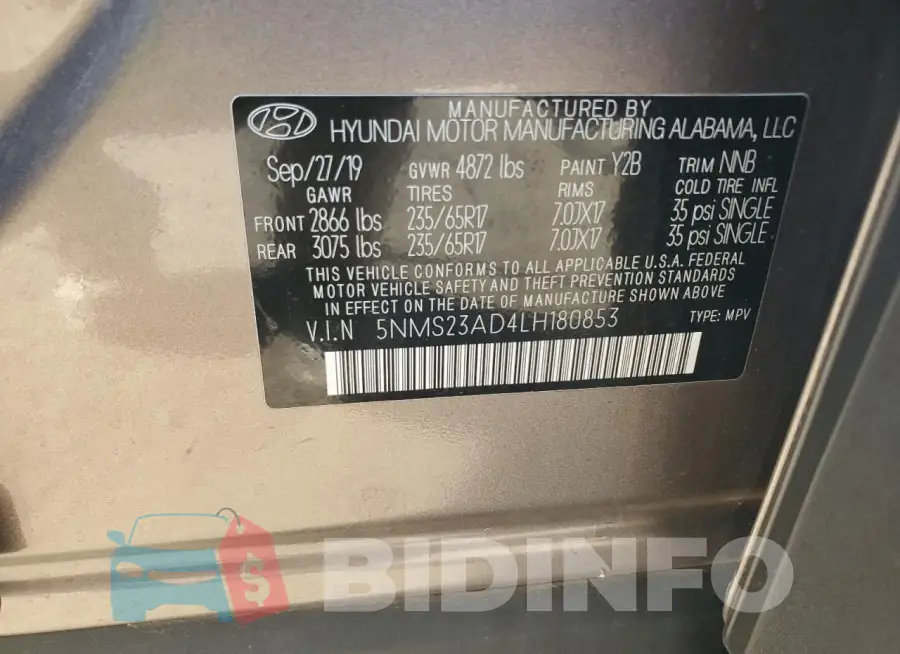 5NMS23AD4LH180853 Photo# 14