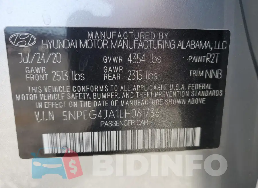 5NPEG4JA1LH061736 Photo# 12