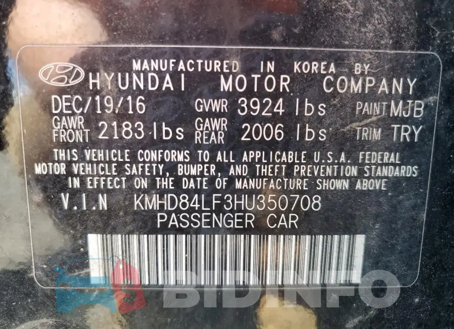 KMHD84LF3HU350708 Photo# 12