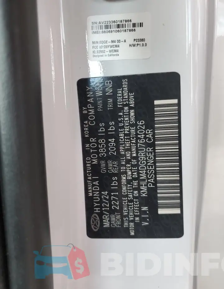 KMHLM4DG9RU764026 Photo# 12