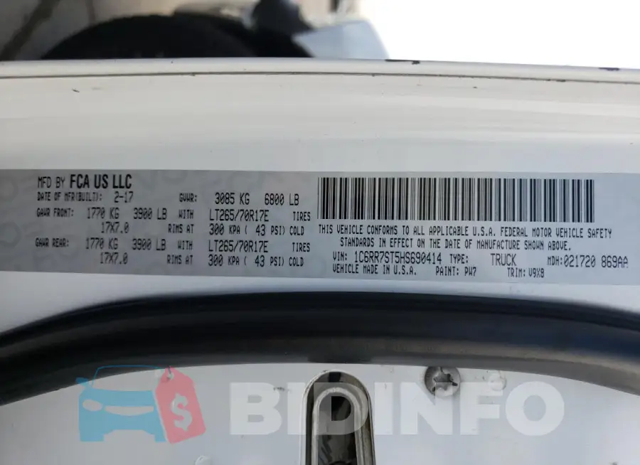 1C6RR7ST5HS690414 Photo# 12