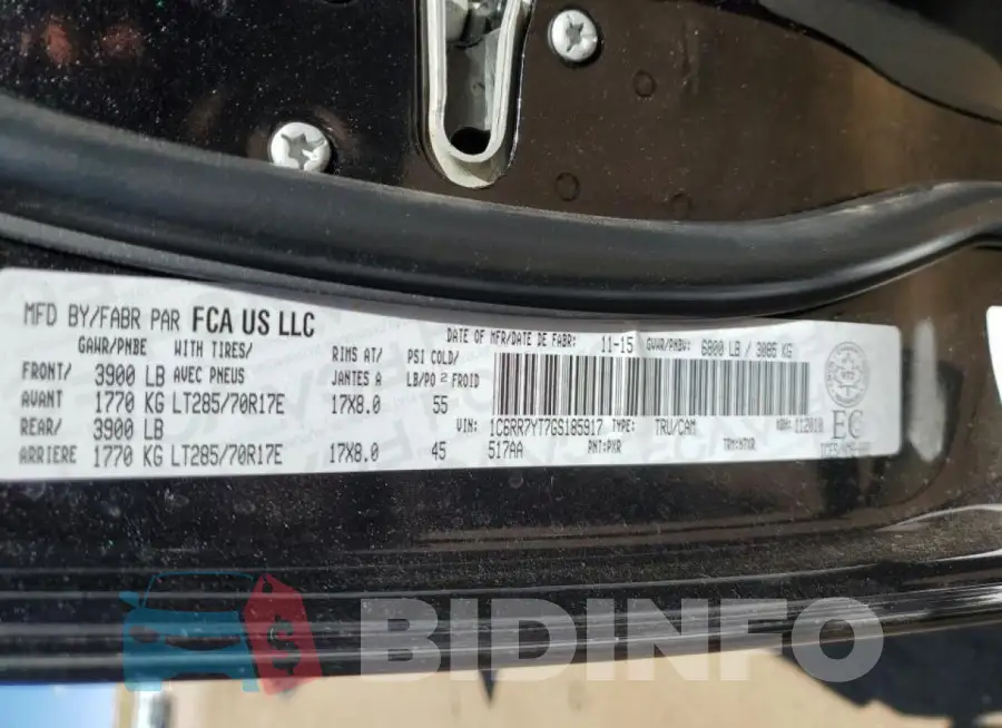 1C6RR7YT7GS185917 Photo# 12
