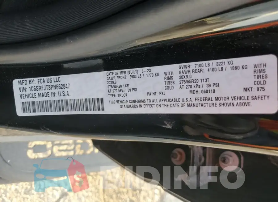 1C6SRFJT3PN662847 Photo# 12